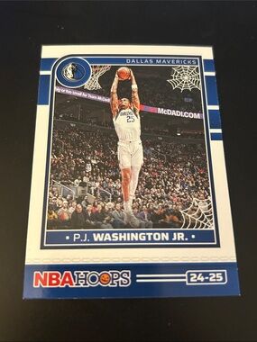 PJ Washington JR NBA Hoops Dallas Mavericks Basketball Card